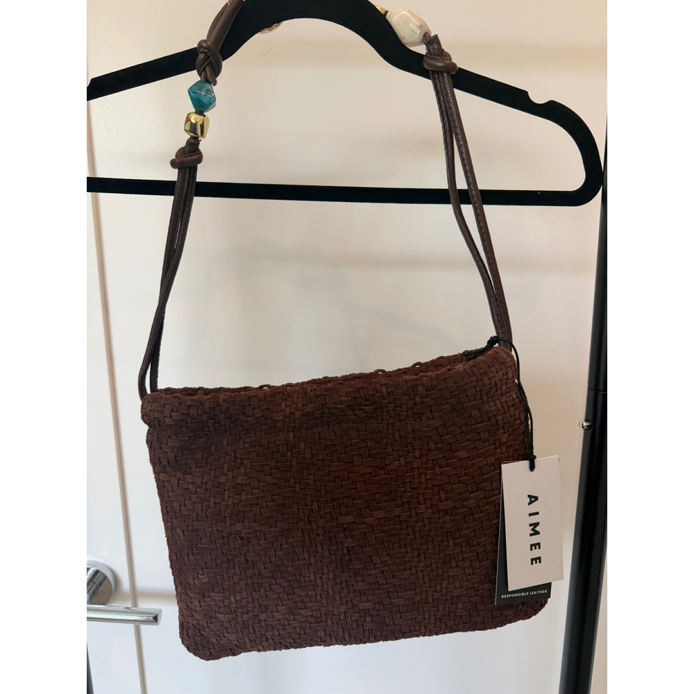 Aimee Kestenberg Fudge Woven Suede Bag in Brown - Picture 2 of 5